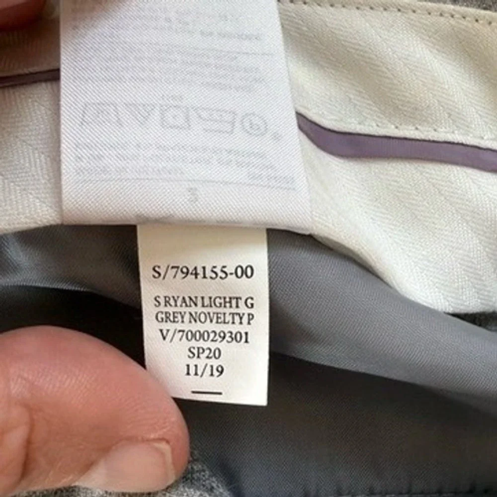 Banana Republic Ryan Light Grey Novelty Slim Straight Dress Pants‎ 2